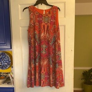 Anne Klein Multicolor Paisley Mini Dress